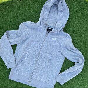 Nike Gray Full-Zip Hoodie Sweatshirt size small